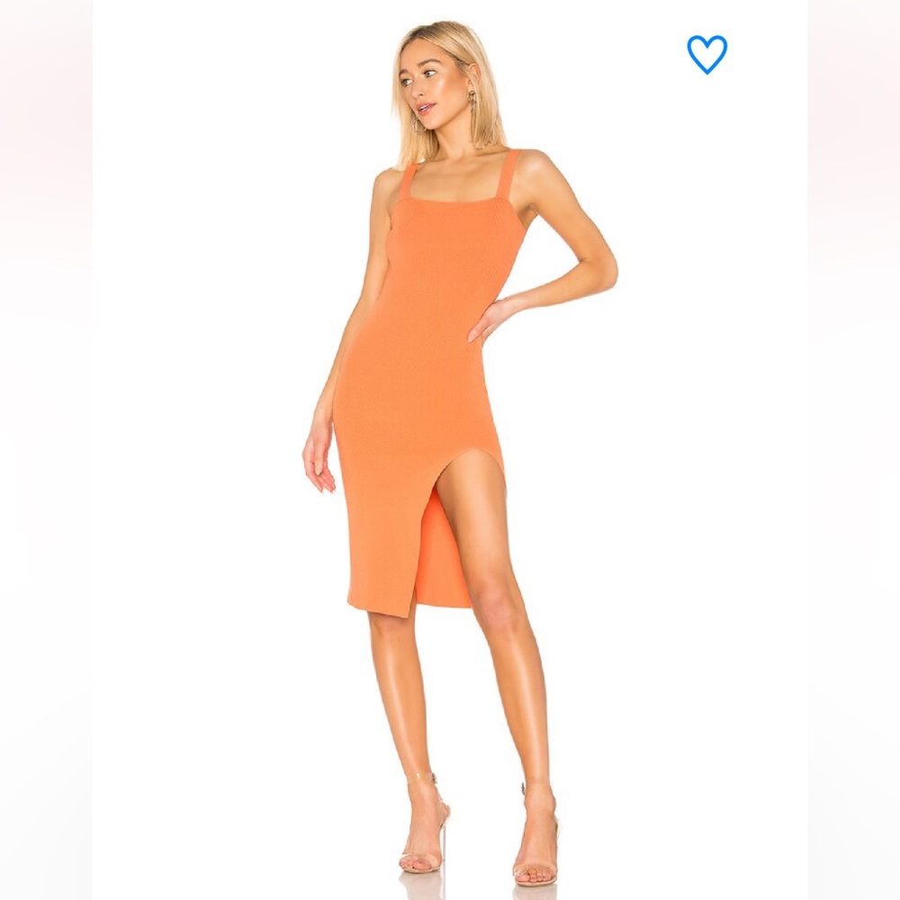 superdown zoe square neck dress size S LIKE NEW Orange 🧡